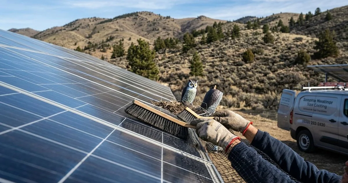 How to Keep Birds from Nesting Under Solar Panels in the Treasure Valley