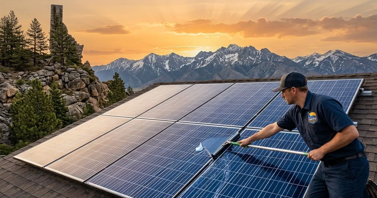 Residential Solar Panel Cleaning